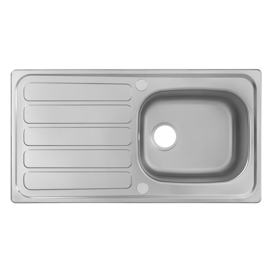 Drayton Single Bowl Reversible Inset Stainless Steel Kitchen Sink