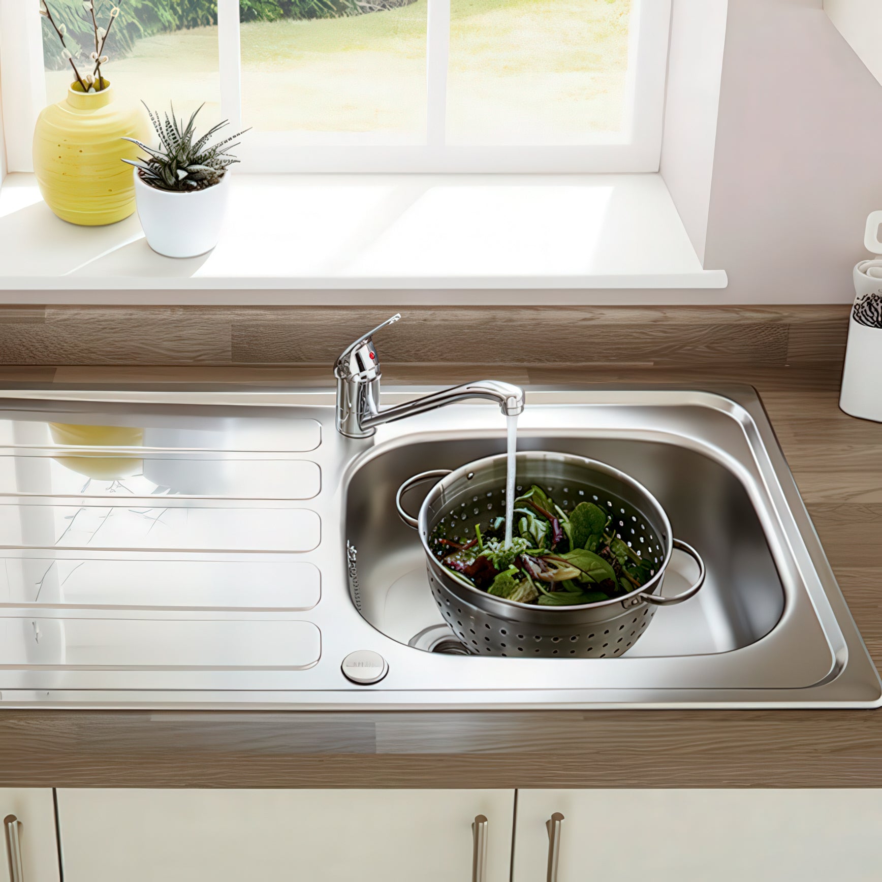 Drayton Single Bowl Reversible Inset Stainless Steel Kitchen Sink