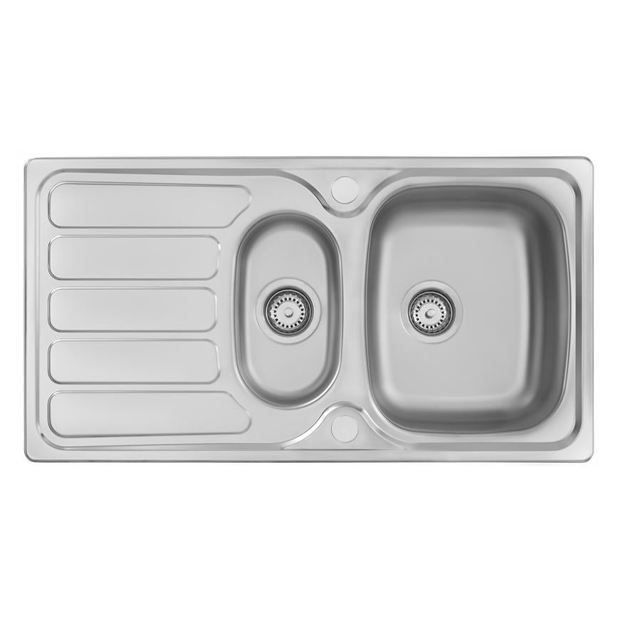 Drayton 1.5 Bowl Reversible Inset Stainless Steel Kitchen Sink