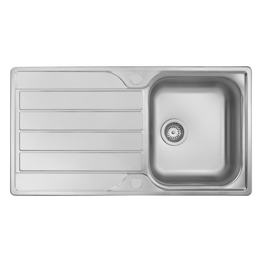Rumworth Single Bowl Reversible Inset Stainless Steel Kitchen Sink