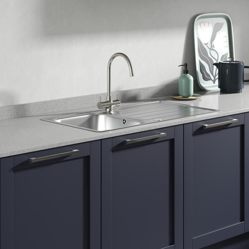 Rumworth Single Bowl Reversible Inset Stainless Steel Kitchen Sink