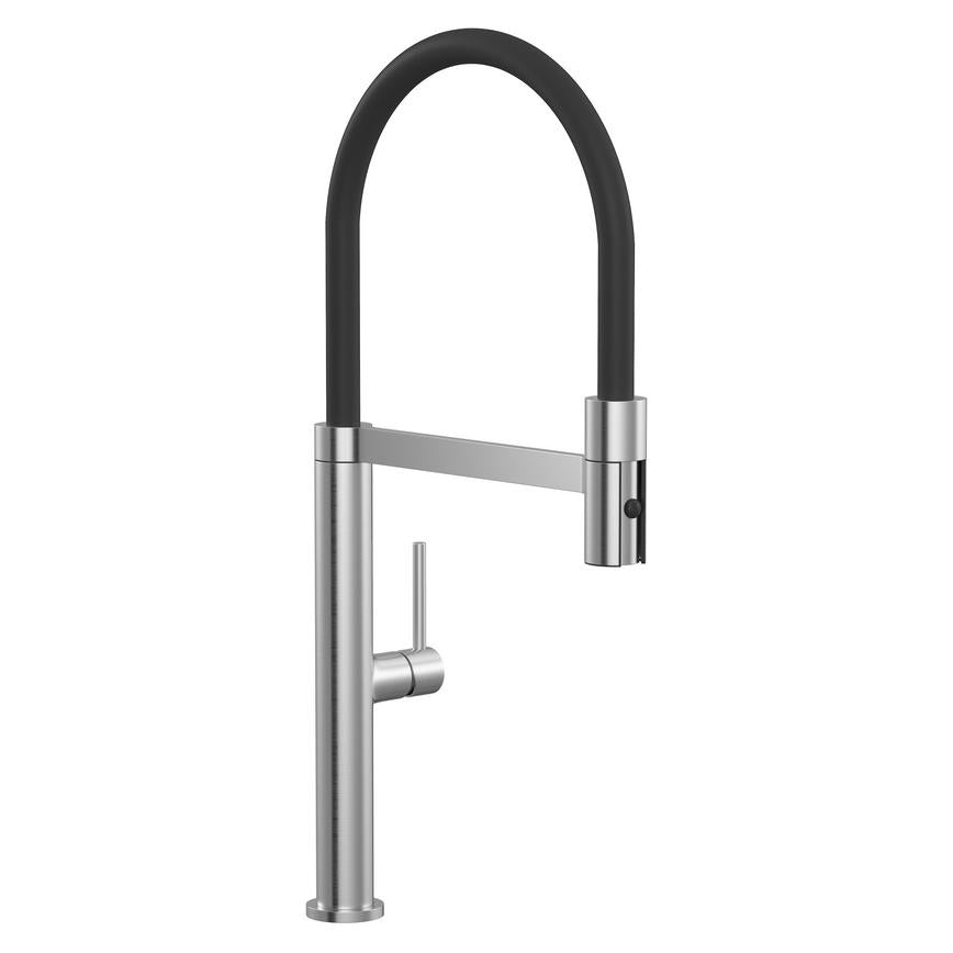 Blackwater Professional Brushed Nickel Swan Neck Pull Out Kitchen Tap